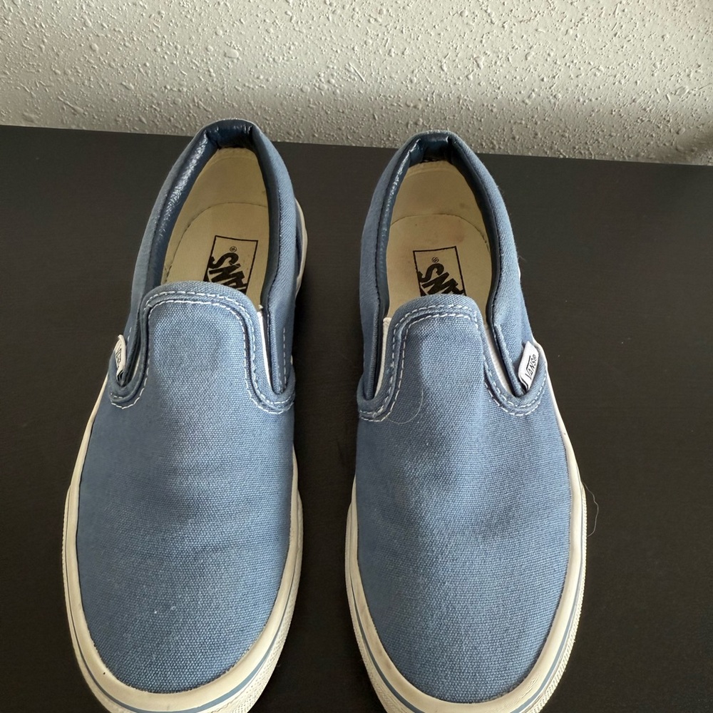 Vans Kid’s Classic Blue Slip-On Loafers